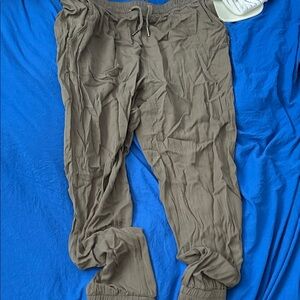 Women's Olive Drawstring Jogger Pants